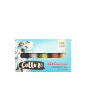Zestaw nici bawełnianych ARIADNA - Cotto 80 - ziemia - 5szt.x500mb/opak.