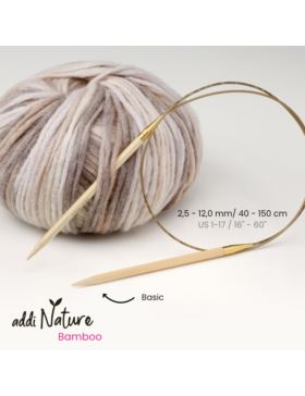Druty na żyłce bambusowe ADDI - Nature - 80 cm - 555-7