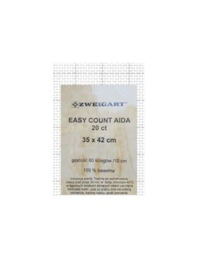Kanwa bawełniana ZWEIGART - Aida 20ct Easy Count - 35x42 cm