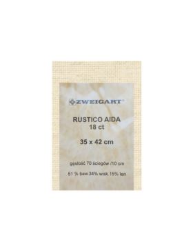 Kanwa bawełniana ZWEIGART - Aida 18ct Rustico - 35x42 cm