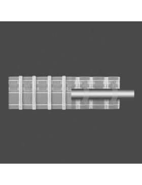 Taśma firanowa MAGAM na karnisz transparentna - 75 mm - ołówek (marszczenie 1:2) - 14.75.200.3 - 50mb/opak.