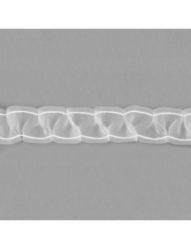 Taśma firanowa ARIADNA na karnisz monofilamentowa z białym sznurkiem - 50 mm - smok (marszczenie 1:2) - FM050-KS - 50mb/opak.