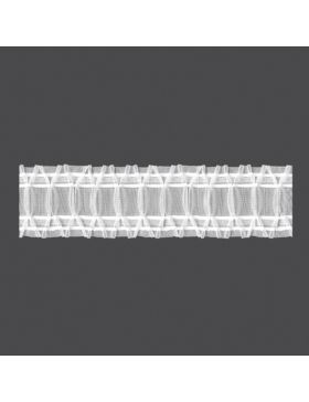 Taśma firanowa MAGAM transparentna z białym oplotem - 75 mm - dekoracyjna (marszczenie 1:2,3) - 11.75.230.4 - 50mb/opak.
