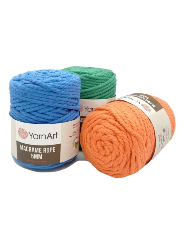 Sznurek makrama - Yarn Art. - Macrame Rope - 5 mm - ok.500g/szt.