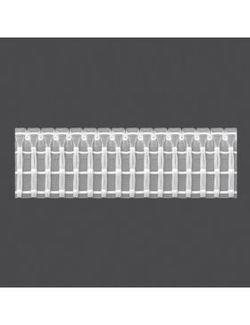 Taśma firanowa MAGAM transparentna z białym oplotem - 100 mm - smokoołówek (marszczenie 1:2,5) - 10.100.250.4 - 50mb/opak.