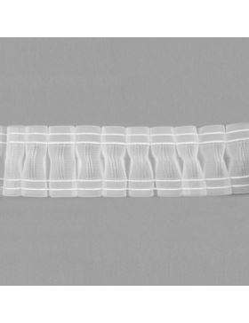 Taśma firanowa ARIADNA na karnisz monofilamentowa z białym sznurkiem - 100 mm - ołówek (marszczenie 1:2) - FM100-K1 - 50mb/opak.