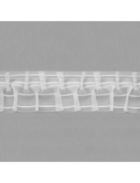 Taśma firanowa ARIADNA monofilamentowa z białym sznurkiem - 100 mm - motyl (marszczenie 1:2) - FM100-2M - 50mb/opak.