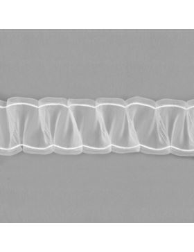 Taśma firanowa ARIADNA na karnisz monofilamentowa z białym sznurkiem - 100 mm - smok (marszczenie 1:2) - FM100-KS - 50mb/opak.
