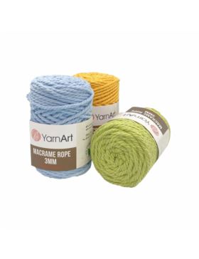Sznurek makrama - Yarn Art. - Macrame Rope - 3 mm - ok.250g/szt.