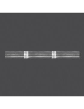 Taśma firanowa MAGAM transparentna z białym sznurkiem - 25 mm - 1 zakładka (marszczenie 1:1,5) - 3.25.150.2 - 50mb/opak.