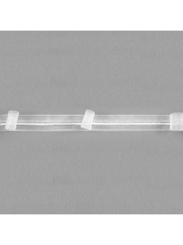 Taśma firanowa ARIADNA monofilamentowa z białym sznurkiem - 25 mm - 1-fałda (marszczenie 1:1,5) - FM025-1Z - 50mb/opak.