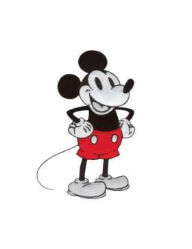 Aplikacja termoprzylepna haftowana - 16x25 cm - Myszka Mickey - 3486