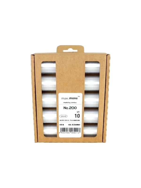 Nici żyłkowe - Maxi.Mono - 0,20 mm - transparentne - 10szt.x400mb/opak.