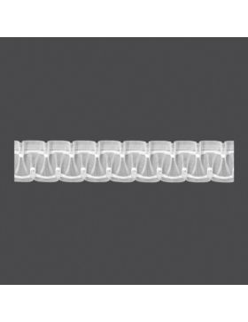 Taśma firanowa MAGAM transparentna z białym oplotem - 50 mm - smok (marszczenie 1:2) - 1.50.200.4 - 50mb/opak.