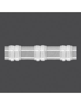 Taśma firanowa MAGAM transparentna z białym oplotem - 50 mm - 4 zakładki (marszczenie 1:3) - 6.50.300.4 - 50mb/opak.