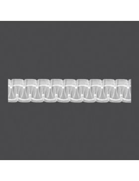 Taśma firanowa MAGAM transparentna z białym oplotem - 50 mm - smok (marszczenie 1:2,5) - 1.50.250.4 - 50mb/opak.