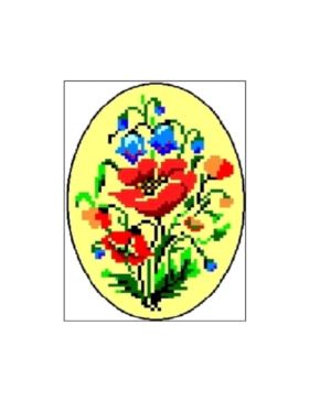 Kanwa z nadrukiem GRAFIKO - 15x20 cm - 0052