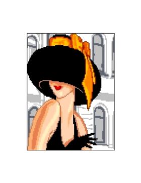 Kanwa z nadrukiem GRAFIKO - 24x30 cm - 1128