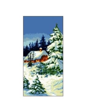 Kanwa z nadrukiem GRAFIKO - 25x50 cm - 6509