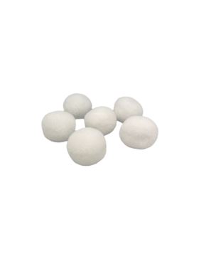 Pompon ozdobny - 60 mm - kol.002 (biały) - P-6 - 8szt./opak.