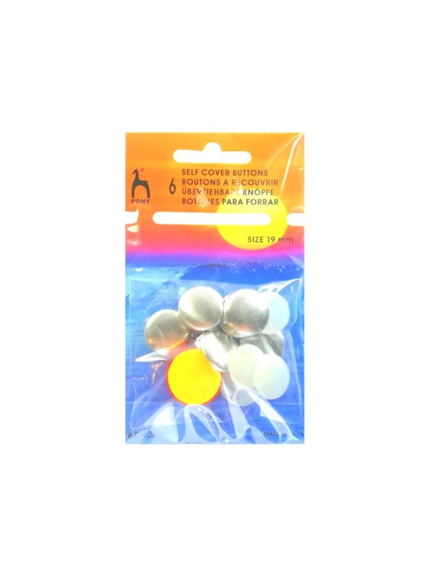 Guziki/foremki do obciągania PONY - 19 mm - 81404 - 6szt./opak.