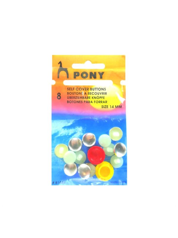 Guziki/foremki do obciągania PONY - 14 mm - 81402 - 8szt./opak.