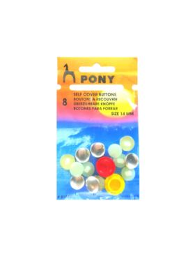 Guziki/foremki do obciągania PONY - 14 mm - 81402 - 8szt./opak.