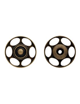 Zatrzask do obszywania wełną PRYM - 35 mm - stary mosiądz - 341855