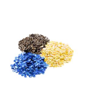 Cekiny łamane metalizowane laserowe - 6 mm - 0,5kg/opak.