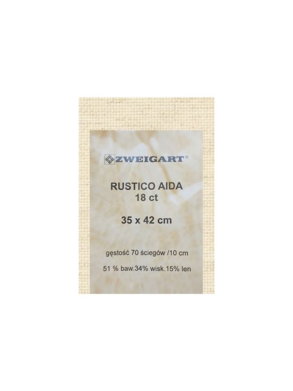 Kanwa bawełniana ZWEIGART - Aida 18ct Rustico - 35x42 cm