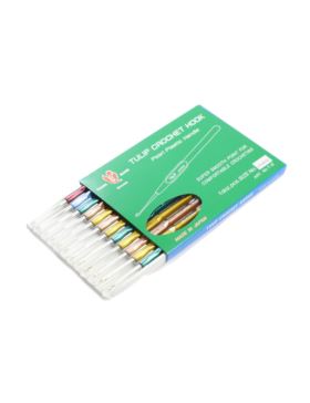 Szydełka stalowe z plastikową rączką japońskie - TULIP MIX - 0,50-2,10 mm - 12szt./opak.