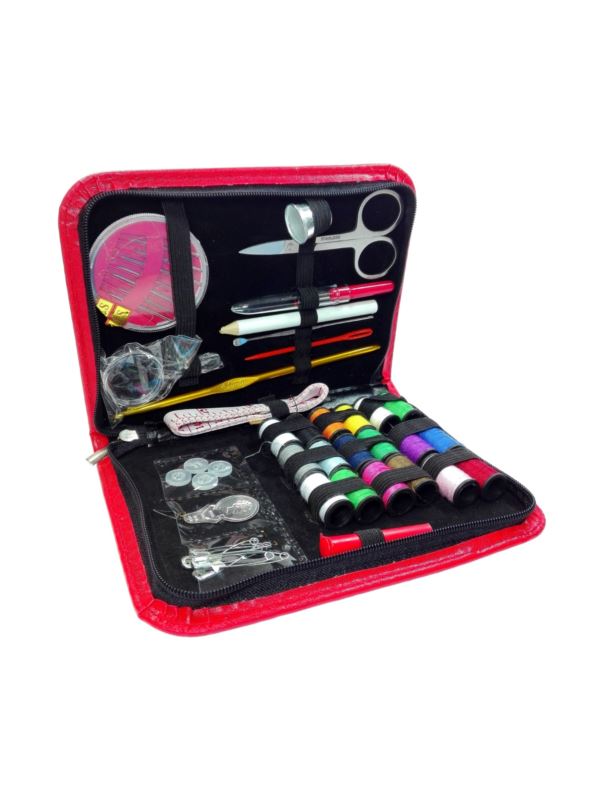 Przybornik krawiecki w etui - czerwony - DA-03