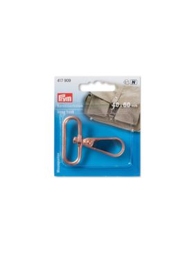 Karabińczyk metalowy PRYM - 40x60 mm - różowe złoto - 417909