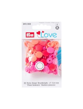 Napy plastikowe mix PRYM - Love - 12,4 mm - 393002 - 30szt./opak.