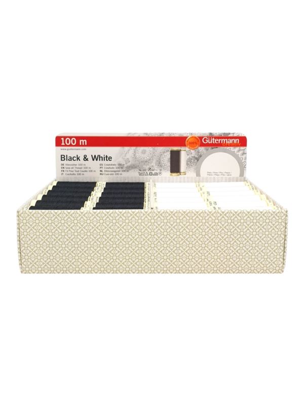 Displey nici GUTERMANN - black/white - 799724 - 72szt.x100mb/opak.