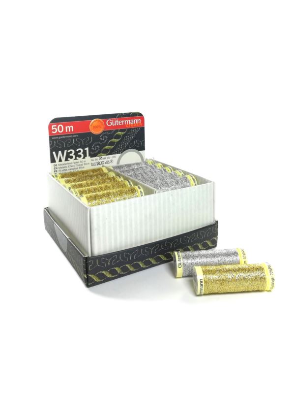 Displey nici GUTERMANN - złote/srebrne - 799732 - 36szt.x50mb/opak.