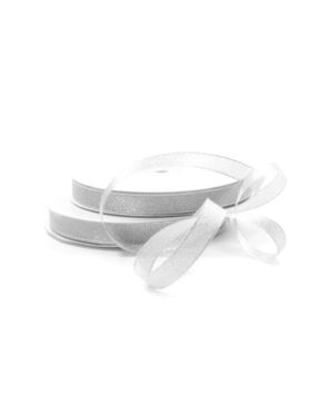 Wstążka brokatowa - 12 mm - srebrna - 45mb/szt.