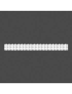 Taśma firanowa MAGAM transparentna z białym oplotem - 25 mm - ołówek (marszczenie 1:2) - 2.25.200.4 - 50mb/opak.