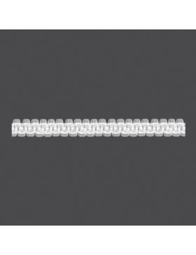 Taśma firanowa MAGAM transparentna z białym oplotem - 25 mm - smok (marszczenie 1:2,5) - 1.25.250.4 - 50mb/opak.