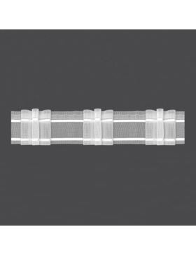 Taśma firanowa MAGAM transparentna z białym oplotem - 50 mm - 3 zakładki (marszczenie 1:2,5) - 5.50.250.4 - 50mb/opak.