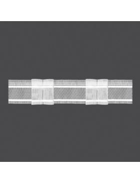 Taśma firanowa MAGAM transparentna z białym oplotem - 50 mm - 2 zakładki (marszczenie 1:2) - 4.50.200.4 - 50mb/opak.