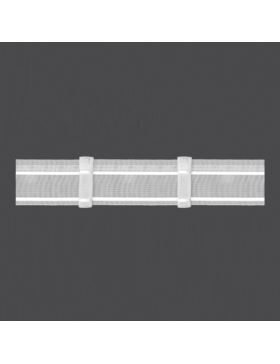 Taśma firanowa MAGAM transparentna z białym oplotem - 50 mm - 1 zakładka (marszczenie 1:1,5) - 3.50.150.4 - 50mb/opak.