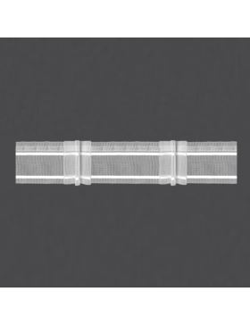 Taśma firanowa MAGAM transparentna z białym oplotem - 50 mm - 3 zakładki (marszczenie 1:2) - 5.50.200.4 - 50mb/opak.