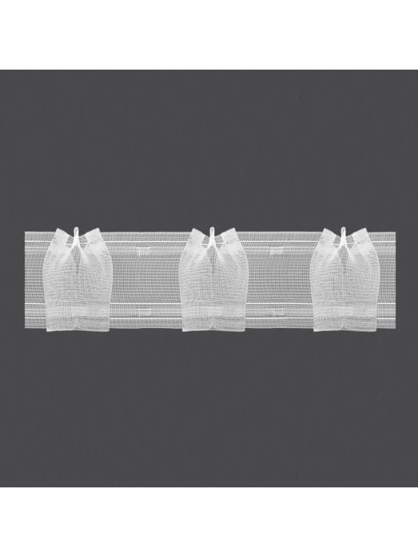 Taśma firanowa MAGAM transparentna - 75 mm - dekoracyjna (marszczenie 1:2,5) - 11.75.250.3 - 50mb/opak.