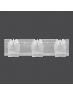 Taśma firanowa MAGAM transparentna - 75 mm - dekoracyjna (marszczenie 1:2,5) - 11.75.250.3 - 50mb/opak.