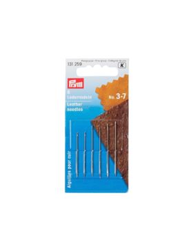 Igły do szycia ręcznego skóry PRYM - rozm.3-7 - 131259 - 6szt./opak.