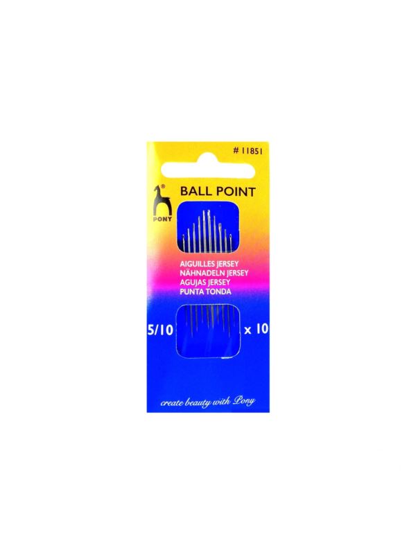 Igły do szycia ręcznego dzianin PONY - rozm.5/10 - 11851 - 10szt./opak.