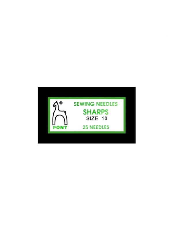 Igły do szycia ręcznego ostre PONY - SHARPS 10 - 32,5 mm - 01110 - 25szt./opak.