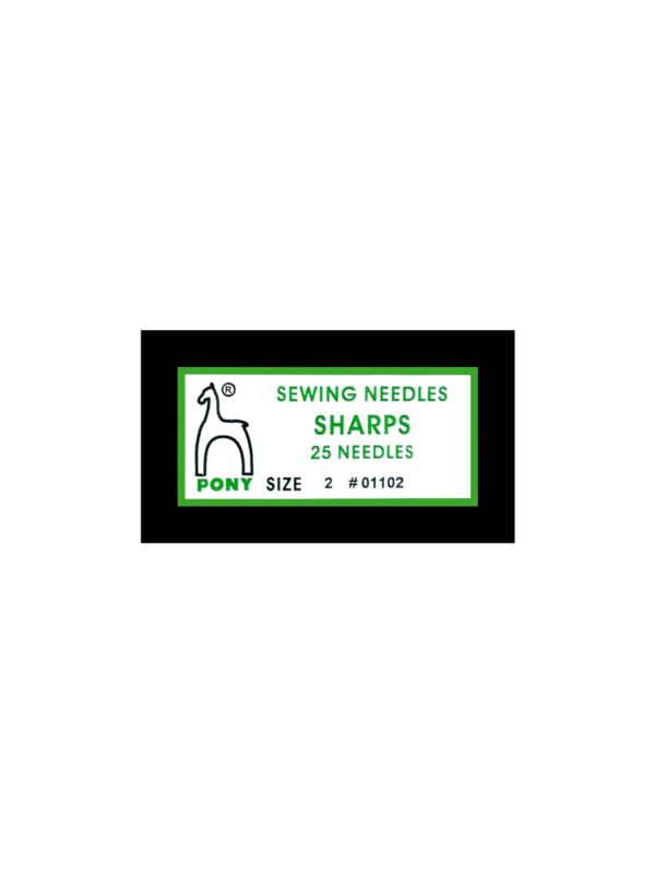 Igły do szycia ręcznego ostre PONY - SHARPS 2 - 46,5 mm - 01102 - 25szt./opak.