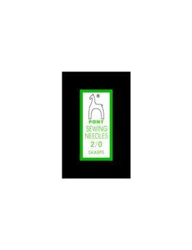 Igły do szycia ręcznego ostre PONY - SHARPS 2/0 - 52,0 mm - 01114 - 25szt./opak.